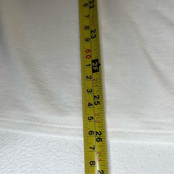 Chicos Floral Front Knit Woven Tee Boat Neck Ivory Ecru Long Sleeve Women Large - Picture 13 of 14